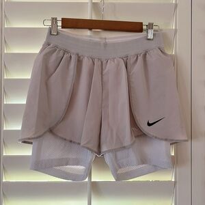 Nike Women's Athletic Shorts - Light Pink and White